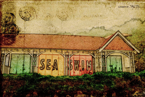 sea swim beach hut