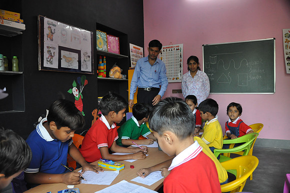 Drawing Workshop in the Swiss School in Ranapur Rajasthan