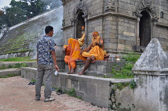 Indian sadhus from Varanasi in Kathmandu