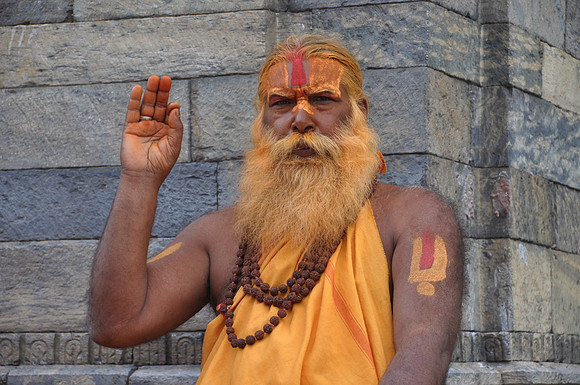 Indian sadhus from Varanasi in Kathmandu