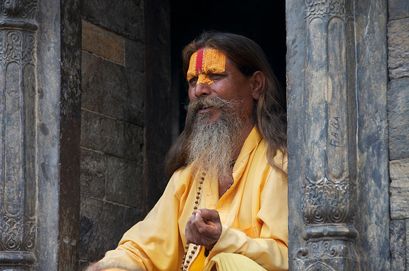 Indian sadhus from Varanasi in Kathmandu