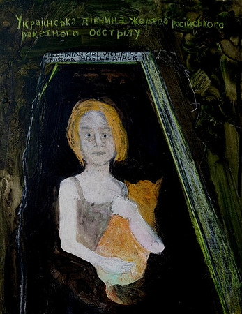 bombing victim with cat