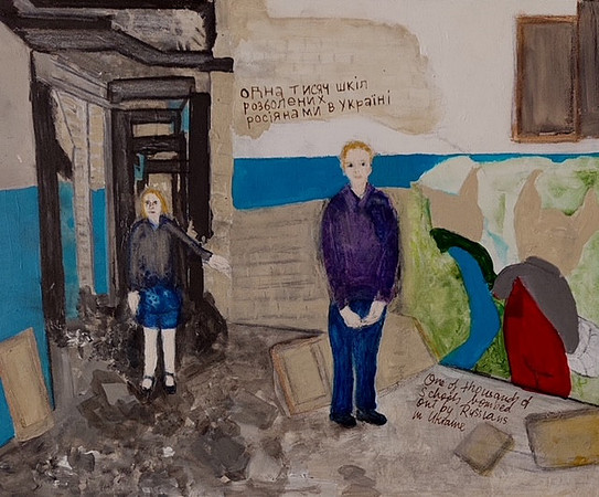 bombed Ukraine school