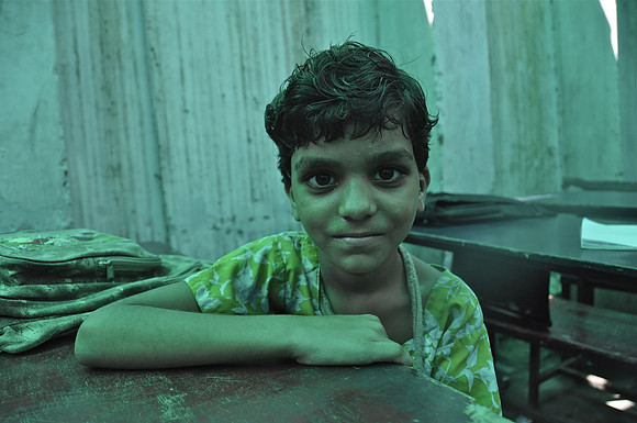 School Girl in Sitarampura Slum Jaipur India