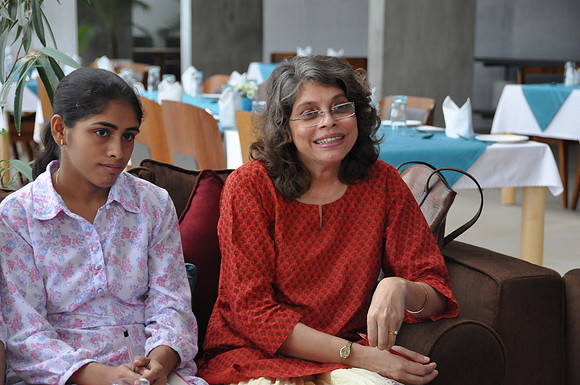 Karnika Datta lecturing Young School Teachers in Ranakpur India