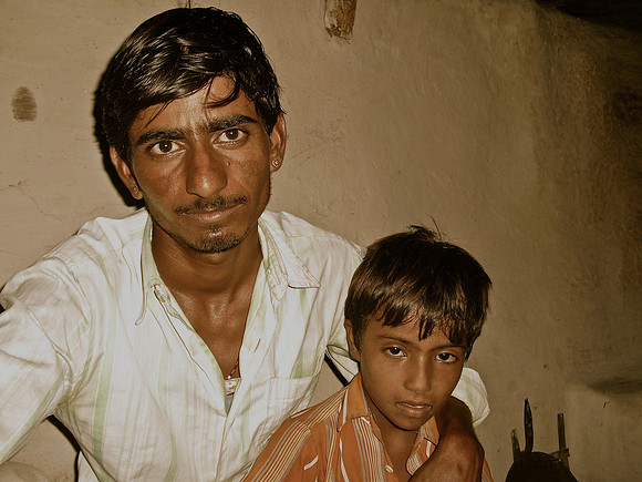 Father and Son in Thar Desert