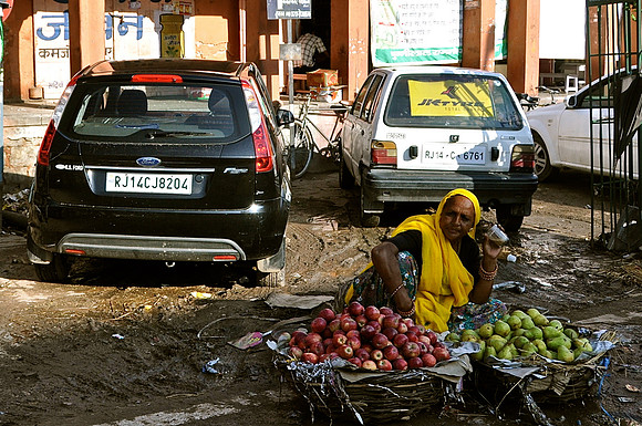 Old Women Selling Fruit in Jaipur