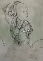 Athena_Goddess_Of_Wisdom_And_War_With_Eres_Goddess_Of_Strife Digital A3 Prints January 2026