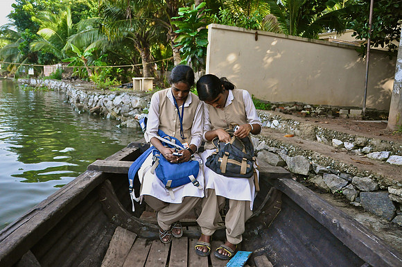 School Girls who live in Amma Ashram