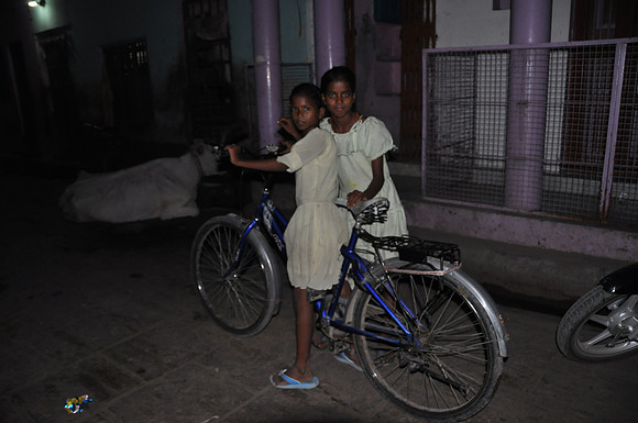 Walking back to my hotel in the dark along the Ganga Ghats