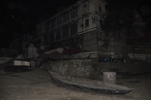 Walking back to my hotel in the dark along the Ganga Ghats
