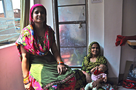 Moslem Woman Sewing Clothes Jaipur Rajasthan