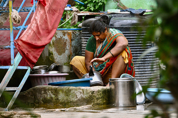 Woman Doing Washing Mahapradesh