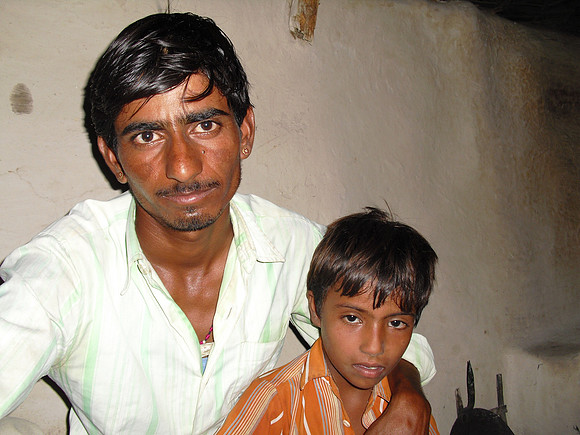 Villagers on Edge of Thar Desert near Bikaner