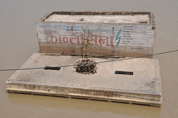 burning ghat submerged temple