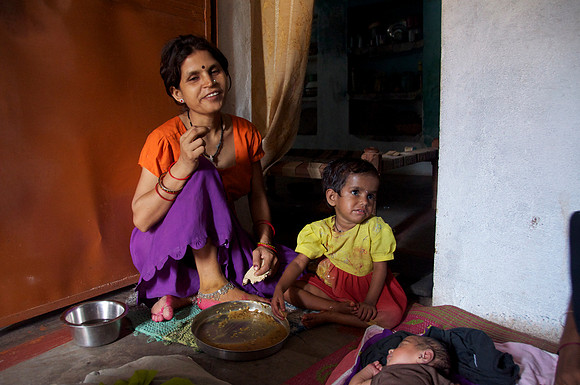 Young Mother Khajaraho