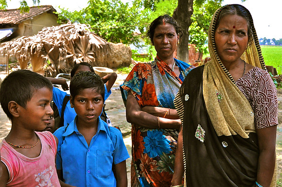 Village Mothers with Sons Uttar Pradesh
