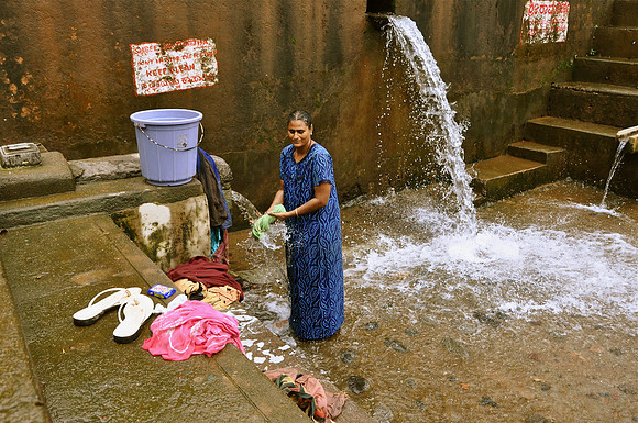 Woman Doing Washing Kanataka