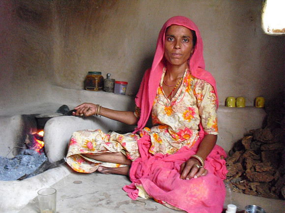 Villagers on Edge of Thar Desert near Bikaner