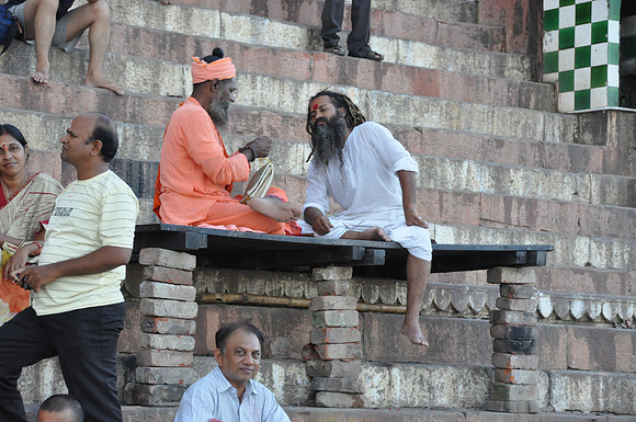 Two Holy Men Varanasi