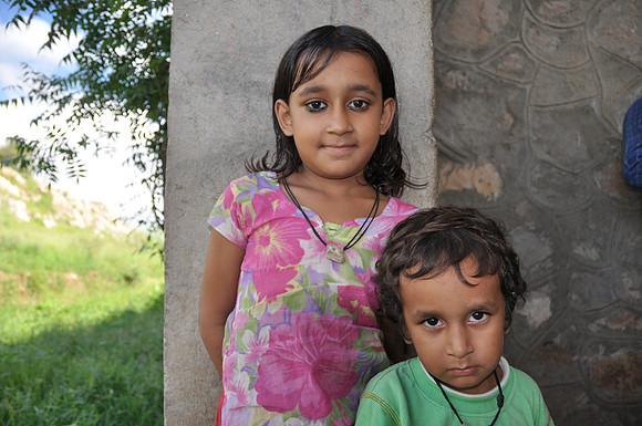 Muscan and her little brother Asan